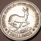 Massive Silver South Africa 1949 5 Shillings~Over 65 Year Old Coin~Free Shipping