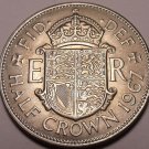HUGE AWESOME UNC GREAT BRITAIN 1967 HALF CROWN~FREE SHI