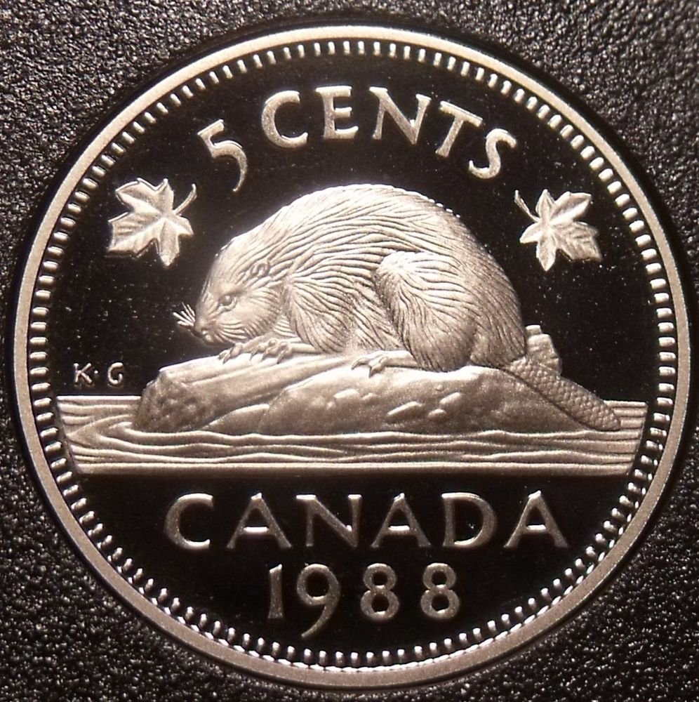 Gem Cameo Proof Canada 1988 5 Cents~175,209 Minted~We Have Canadian ...