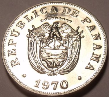 Rare Proof Panama 1970 5 Centisimos~Only 9,528 Minted~Excellent~Free Shipping