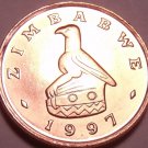 Gem Unc Zimbabwe 1997 Cent~Bird Statue~We Have Gem Unc World Coins~Free Shipping