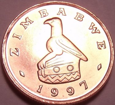 Gem Unc Zimbabwe 1997 Cent~Bird Statue~We Have Gem Unc World Coins~Free Shipping