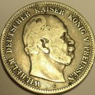 Rare Silver Prussia 1876-C Zwei Mark (2 mark)~1st Year Ever Minted~Free Shipping Rare Silver Prussia 1876-C Zwei Mark (2 mark)~1st Year Ever Minted~Free Shipping
