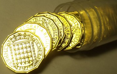 Rare Proof Roll (20 Coins) Great Britain 1970 3 Pence~Last Year Ever Made~Fr/Shi