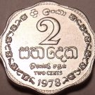 1978 Gem Unc Sri Lanka 1978 2 Cents~Last Year Ever Minted This Type~Free Ship