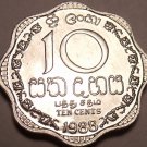 Gem Unc Sri Lanka 1988 10 Cents~Last Year Ever Minted~Scalloped~Free Shipping