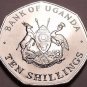 Large Gem Unc Uganda 1987 10 Shillings~7 Sided Coin~Only Year Ever Minted~Fr/Shi
