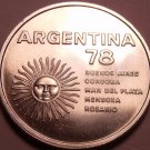 Gem Unc Silver Argentina 1978 1,000 Pesos~World Soccer Championship~Free Ship