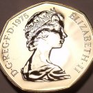 Scarce Proof Great Britain 1975 50 New Pence~Only 100,000 Minted~Excellent~Fr/Sh