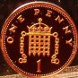 Cameo Proof Great Britain 2004 Penny~Crowned Portcullis With Chains~Free Ship