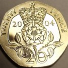 Cameo Proof Great Britain 2004 20 Pence~Crowned Double Rose~Proofs Are Best~Fr/S