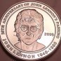 Cameo Proof Cook Islands Commemorative Silver Medallion~John Lennons Passing~F/S