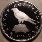 Large Rare Proof Hungary 2005-BP 50 Forint~Only 7,000 Minted~Saker Falcon~Fr/Shi