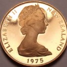 Rare Proof New Zealand 1975 2 Cents~Only 10,000 Minted~Kowhai Leaves~Free Ship