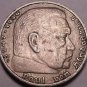 Large Silver Germany 1935-G 5 Reichsmark~Semi-Key~Lowest Mintage~Free Shipping*
