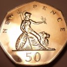 Scarce Proof Great Britain 1972 50 Pence~Only 150,000 Minted~Fantastic~Free Ship
