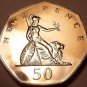 Scarce Proof Great Britain 1972 50 Pence~Only 150,000 Minted~Fantastic~Free Ship