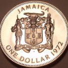 Rare Proof Jamaica 1972 Dollar~Only 17,000 Minted~First Prime Minister~Free Ship