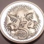 Cameo Proof Australia 1977 5 Cents~Short-Beaked Spiney Ant-Eater~Free Shipping