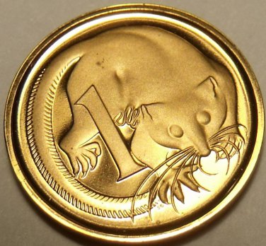 Cameo Proof Australia 1981 Cent~Only 86,000 Minted~Feathered Tailed Glider~Fr/Sh
