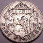 Scarce Silver British Cyprus 1919 (9) Nine Paistres~Free Shipping