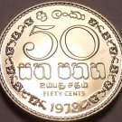 Rare Proof Sri Lanka 1978 50 Cents~Only 20,000 Minted~Awesome~Free Shipping