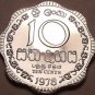 Rare Proof Sri Lanka 1978 10 Cents~Only 20,000 Minted~Scalloped~Free Shipping