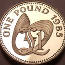Extremely Rare Cameo Proof Guernsey 1985 Pound~2,500 Minted~Elizabeth II~Fr/Ship Extremely Rare Cameo Proof Guernsey 1985 Pound~2,500 Minted~Elizabeth II~Fr/Ship