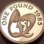 Extremely Rare Cameo Proof Guernsey 1985 Pound~2,500 Minted~Elizabeth II~Fr/Ship