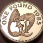 Extremely Rare Cameo Proof Guernsey 1985 Pound~2,500 Minted~Elizabeth II~Fr/Ship