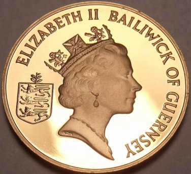 Extremely Rare Cameo Proof Guernsey 1985 Penny~2,500 Minted~Edible Crab~Free Shi