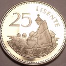 Rare Proof  Lesotho 1979 25 Lisente~1st Year~Woman Weaving Baskets~Free Shipping