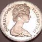 Large Cameo Great Britain Proof 1980 10 New Pence~Lion Coin~Excellent~Free Ship