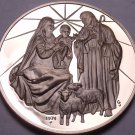 Solid Bronze Proof Franklin Mint Medallion~Madonna And Child~Incredible~Free Shi