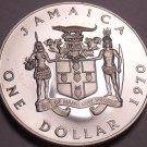 Rare Cameo Proof Jamaica 1970 Dollar~Prime Minister~Only 14,000 Minted~Free Ship Rare Cameo Proof Jamaica 1970 Dollar~Prime Minister~Only 14,000 Minted~Free Ship