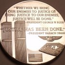 Massive Silver-Plated Proof Medallion~Twin Towers-911~Justice Has Been Done~Fr/S