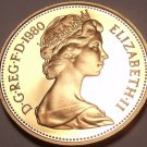 Proof Great Britain 1980 Penny~Crowned Portocullis~143,000 Minted~Free Shipping