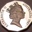 Large Cameo Proof Australia 1987 50 Cents~Kangaroo & Emu~70k Minted~Free Ship