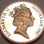 Cameo Proof Australia 1987 2 Cents~Frill-Necked Lizard~70,000 Minted~Free Ship