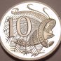 Cameo Proof Australia 1987 10 Cents~Lyrebird~70,000 Minted~Free Shipping