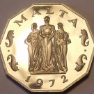 Large Rare Proof Malta 1972 50 Cents~Great Siege Monument~13,000 Minted~Free Shi Large Rare Proof Malta 1972 50 Cents~Great Siege Monument~13,000 Minted~Free Shi