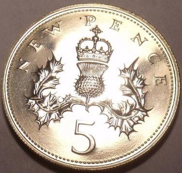 Proof Great Britain 1977 5 New Pence~194,000 Minted~Proofs Are Best~Free Ship