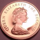 Rare Cameo Proof Falkland Islands 1987 Penny~Only 2,500 Minted~Penguins~Free Shi