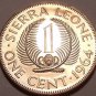 Rare Proof Sierra Leone Proof 1964 1 Cent~Only 10,000 Minted~1st Year Ever~Fr/Sh