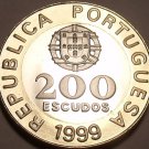 Huge Rare Bi-Metal Proof Portugal 1999 200 Escudos~Only 7,000 Minted~Free Ship