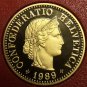 Rare Cameo Proof Switzerland 1989 5 Rappen~Only 8,800 Minted~Proofs R Best~Fr/S