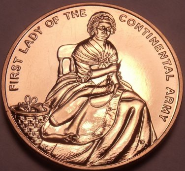 Large Gem Unc Martha Washington 1st Lady Medallion~Continental Army~Free Ship