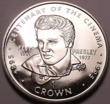 Gem Unc Gibraltar 1996 Crown~Elvis Presley 1935-77~Centennial Of Cinema~Free Shi