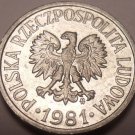 Unc Poland 1981-MW 10 Groszy~Eagle With Wings Spread~Free Shipping