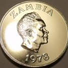 Rare Proof Zambia 1978 5 Ngwee~Morning Glory~Low Mintage 24,000~Free Ship